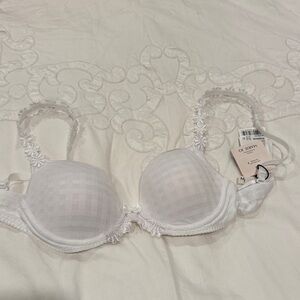 Elegant White Lace Bra